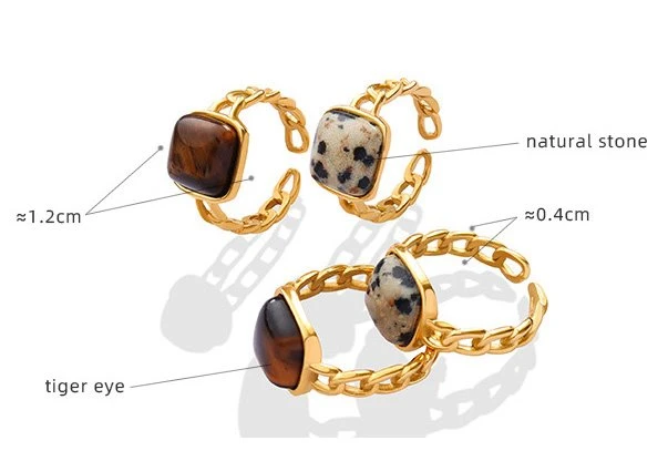 stainless steel tiger signet ring