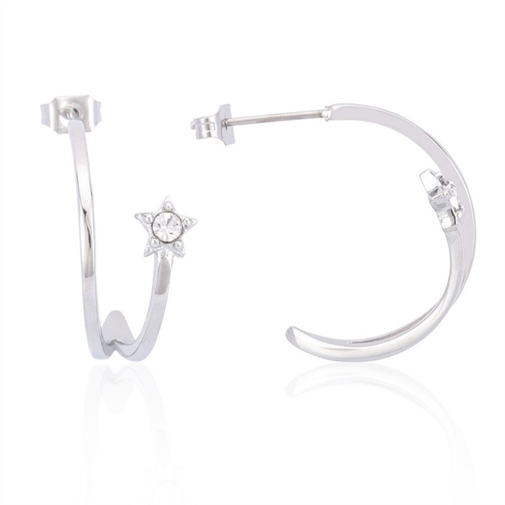 double c hoop earrings