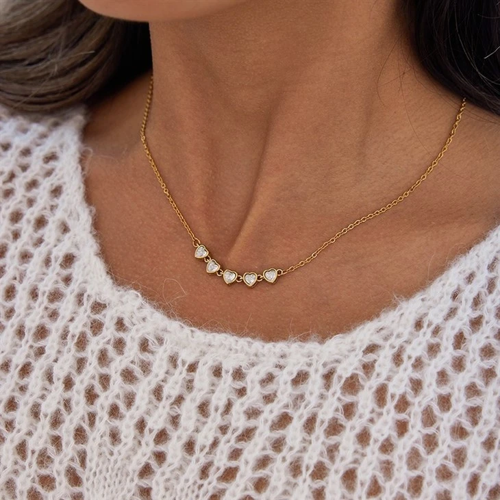 Multi Shape Rainbow CZ Station Necklace price
