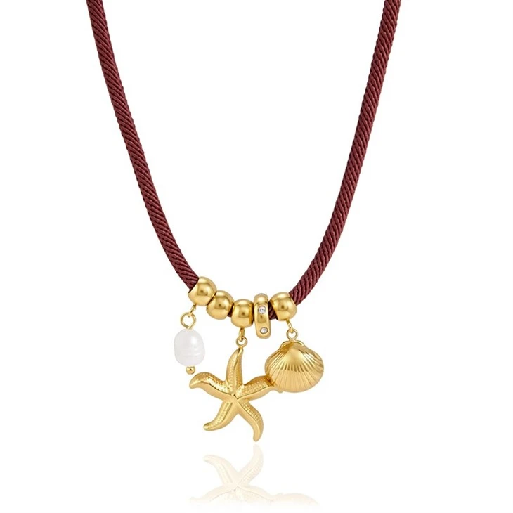 Retro Boho Starfish Pearl Necklace manufacturers