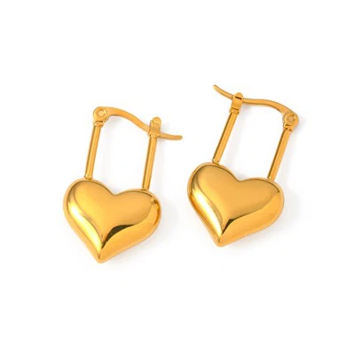 Anting-anting Jantung Keluli Tahan Karat