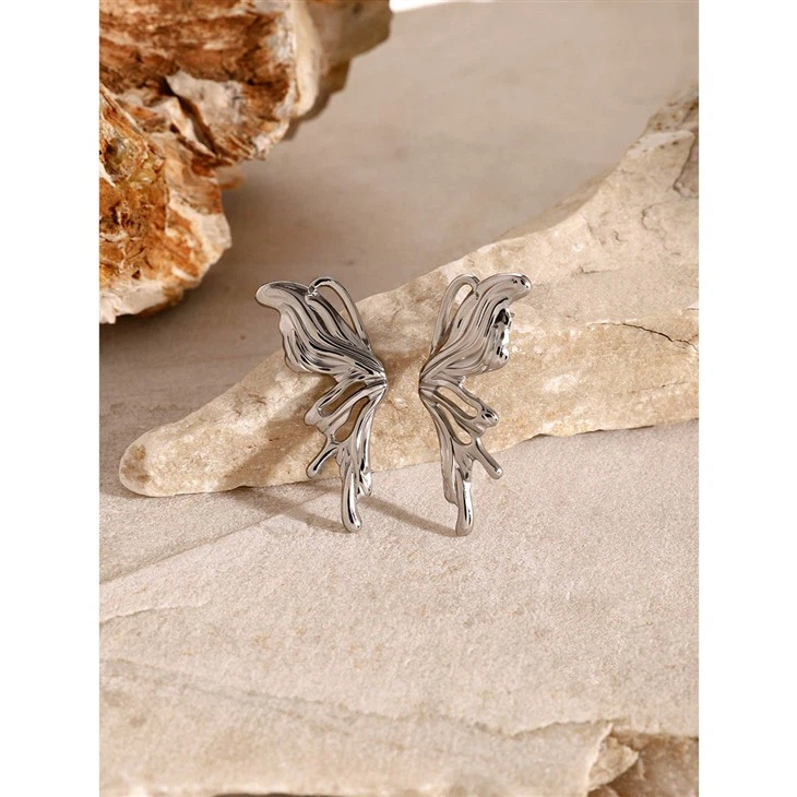 Stainless Steel Butterfly Stud Earring