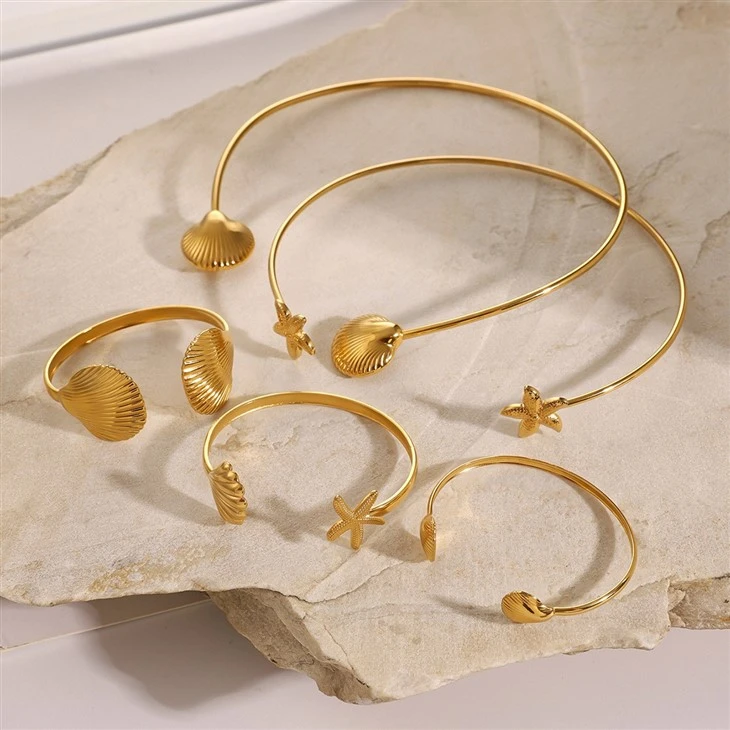 Stainless Steel Shell Bangle